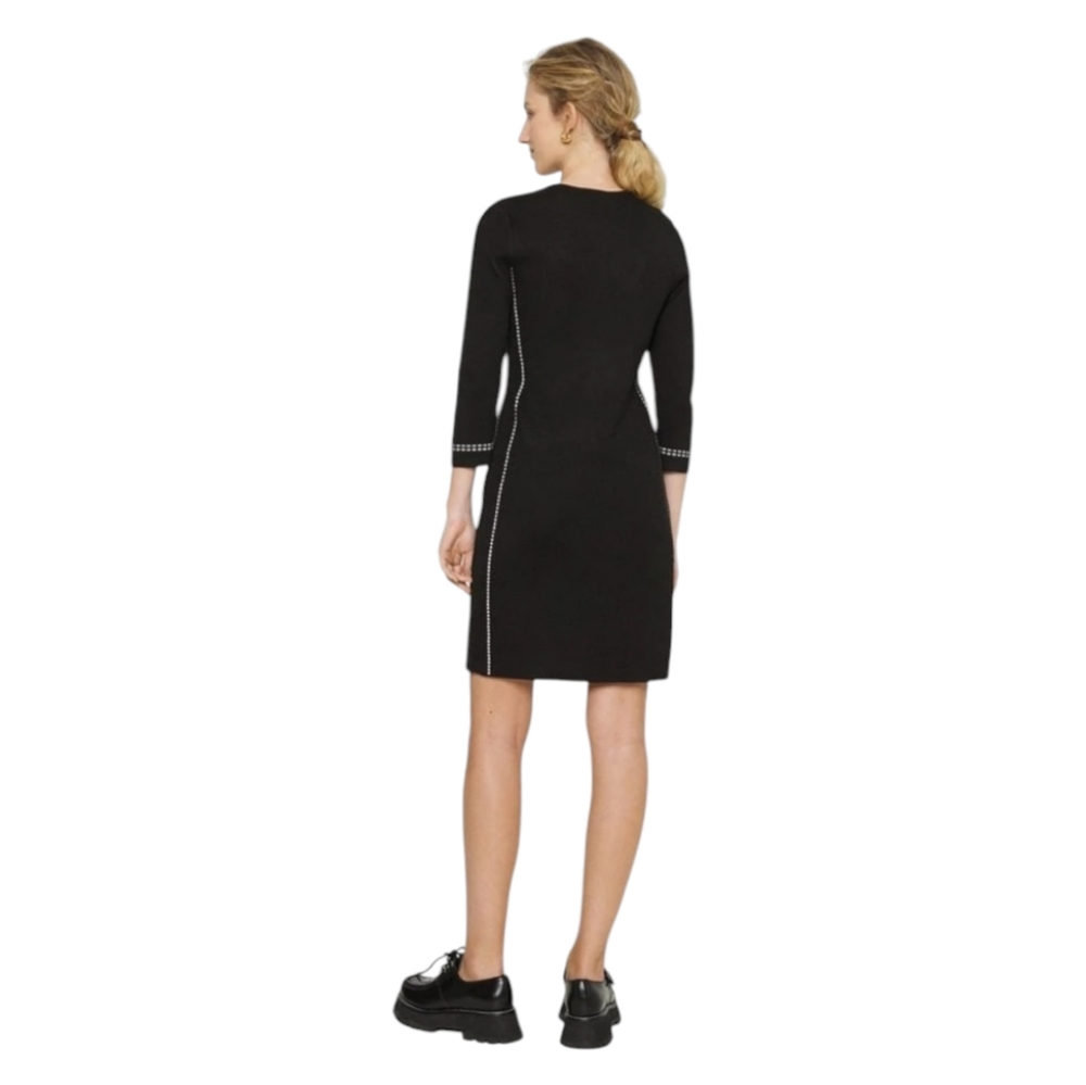 DKNY Black Ivory Knit Dress - Picture 3 of 9